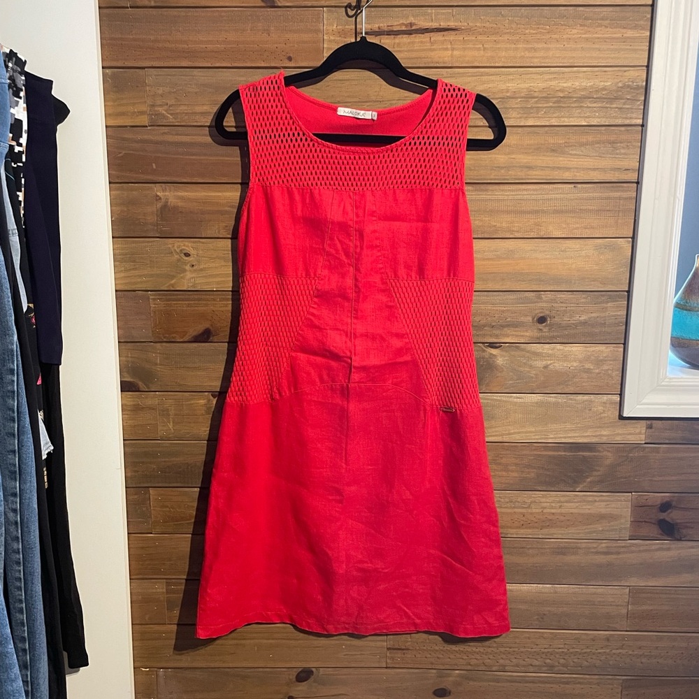 Maloka Vibrant Red Mini Dress
